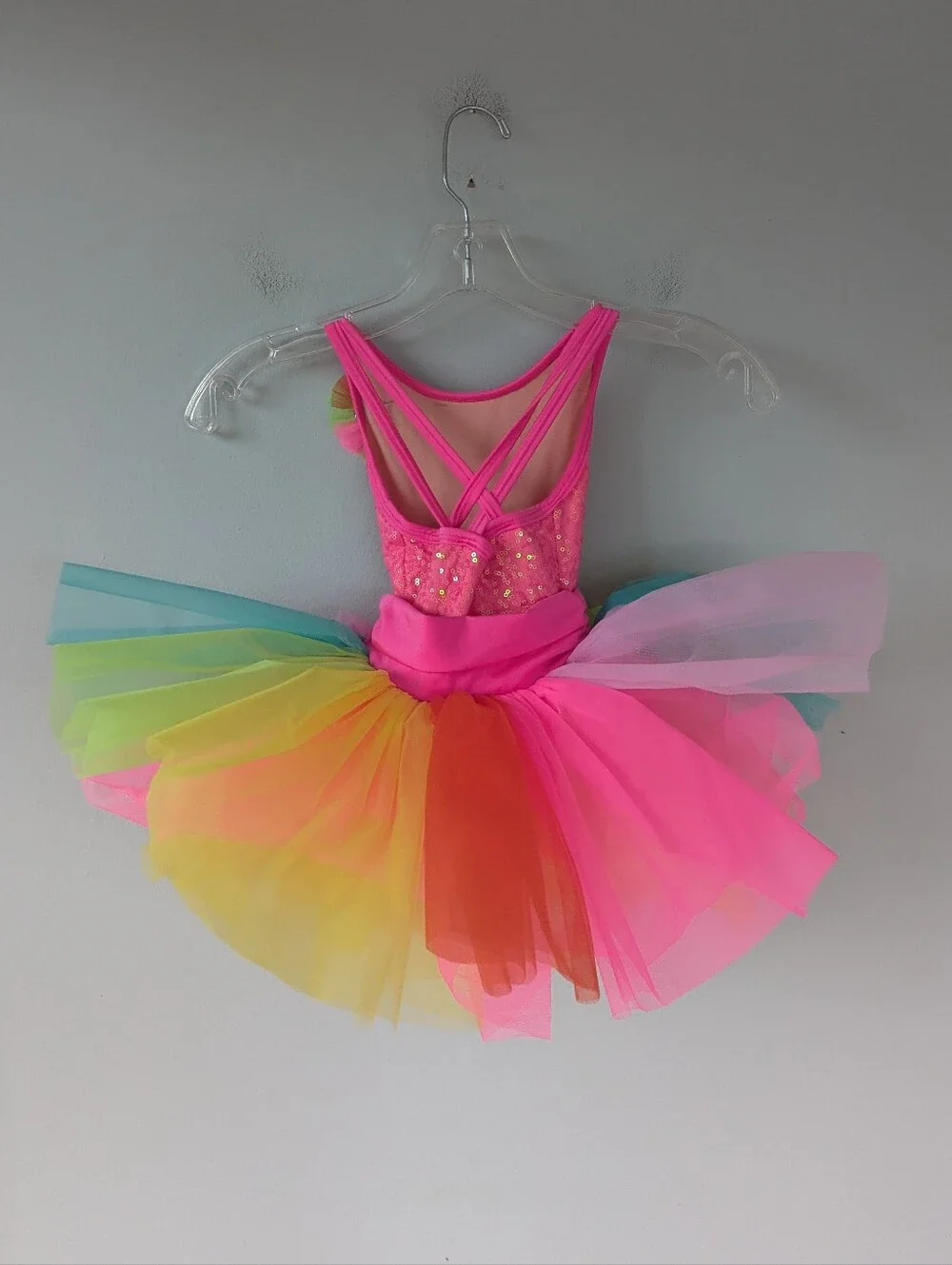 Revolution Dancewear Girls XSC Rainbow Tulle & Sequin Dance Ballet Costume
